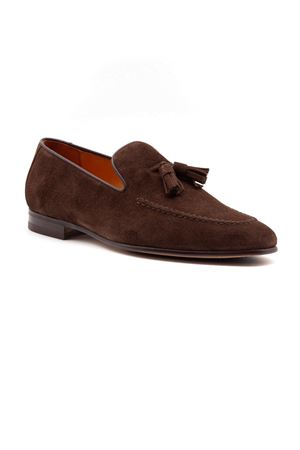 Brown suede leather loafer BERWICK 1707 | 5782173